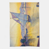 Paul Signac - The Port at Sunset, Opus 236 キッチンタオル (縦)