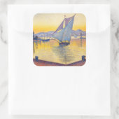 Paul Signac - The Port at Sunset, Opus 236 スクエアシール (バッグ)