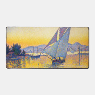 Paul Signac - The Port at Sunset, Opus 236 デスクマット