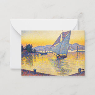 Paul Signac - The Port at Sunset, Opus 236 ノートカード