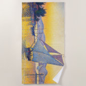 Paul Signac - The Port at Sunset, Opus 236 ビーチタオル (正面)