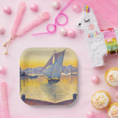 Paul Signac - The Port at Sunset, Opus 236 ペーパープレート (パーティー)