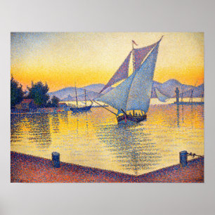 Paul Signac - The Port at Sunset, Opus 236 ポスター