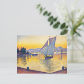Paul Signac - The Port at Sunset, Opus 236 ポストカード (スタンド正面)