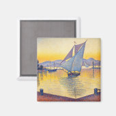 Paul Signac - The Port at Sunset, Opus 236 マグネット (正面/裏面)
