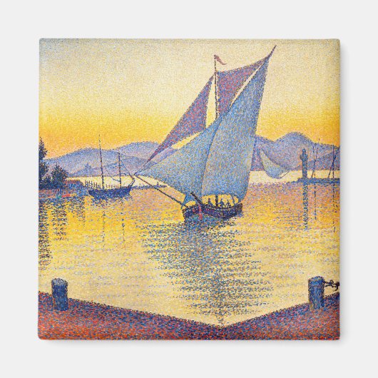 Paul Signac - The Port at Sunset, Opus 236 マグネット (正面)