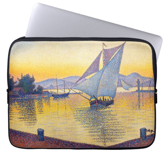 Paul Signac - The Port at Sunset, Opus 236 ラップトップスリーブ (正面)