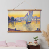 Paul Signac - The Port at Sunset, Opus 236 吊り下げ型タペストリー (寝室)