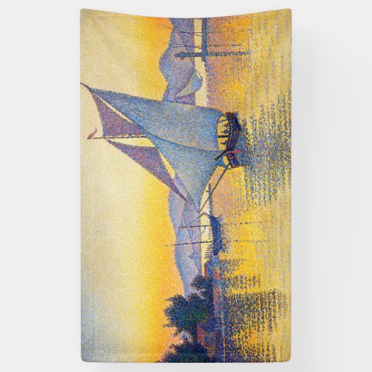 Paul Signac - The Port at Sunset, Opus 236 横断幕 (縦)