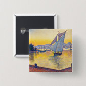 Paul Signac - The Port at Sunset, Opus 236 缶バッジ (正面&裏面)