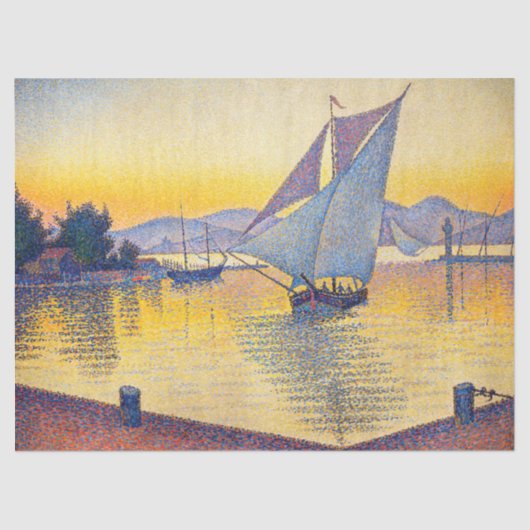 Paul Signac - The Port at Sunset, Opus 236 薄葉紙 (正面)