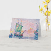 Paul Signac - Venice, The Pink Cloud カード (黄色い花)