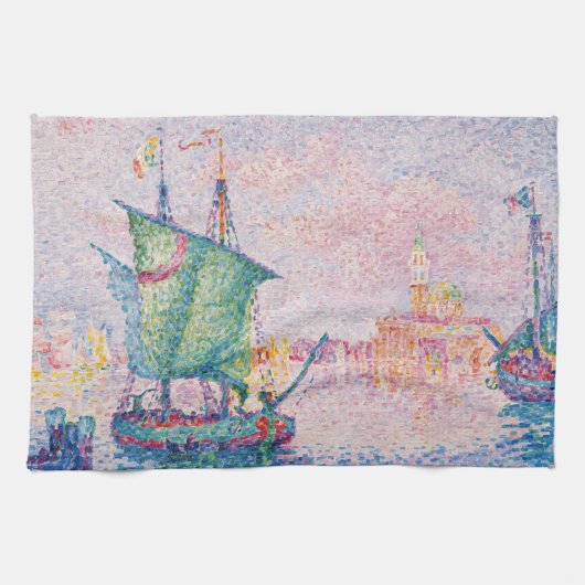 Paul Signac - Venice, The Pink Cloud キッチンタオル (横)