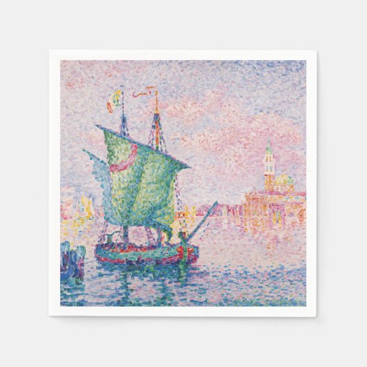 Paul Signac - Venice, The Pink Cloud スタンダードカクテルナプキン (正面)