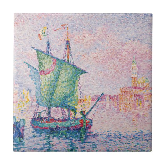 Paul Signac - Venice, The Pink Cloud タイル (正面)