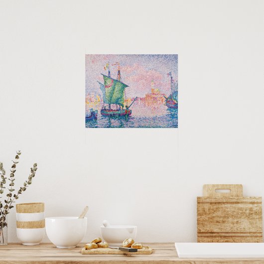 Paul Signac - Venice, The Pink Cloud ポスター (キッチン)