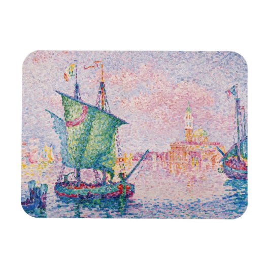 Paul Signac - Venice, The Pink Cloud マグネット (横)