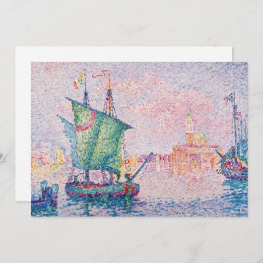 Paul Signac - Venice, The Pink Cloud 招待状 (正面/裏面)