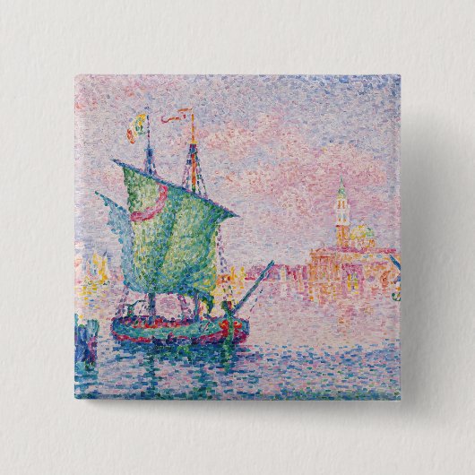 Paul Signac - Venice, The Pink Cloud 缶バッジ (正面)