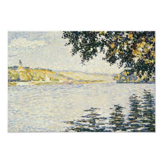 Paul Signac - View of the Seine at Herblay フォトプリント (正面)