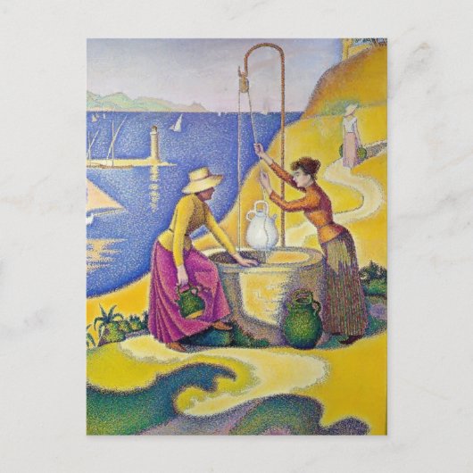 Paul Signac - Young Women of Provence at the Well ポストカード (正面)