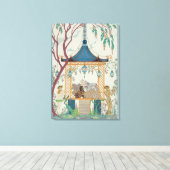 Paul Verlaineによる「フェテス・ガランテス」イラストレーション キャンバスプリント (インサイチュ (ウッドフロア))