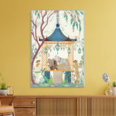 Paul Verlaineによる「フェテス・ガランテス」イラストレーション キャンバスプリント (インサイチュ (リビング))