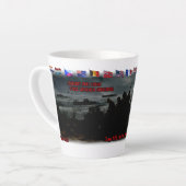 Paul Verlaine's Poem on a White Ceramic Coffee カフェラテマグ (左アングル)