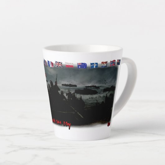 Paul Verlaine's Poem on a White Ceramic Coffee カフェラテマグ (右アングル)