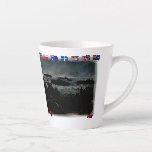 Paul Verlaine's Poem on a White Ceramic Coffee カフェラテマグ (右)