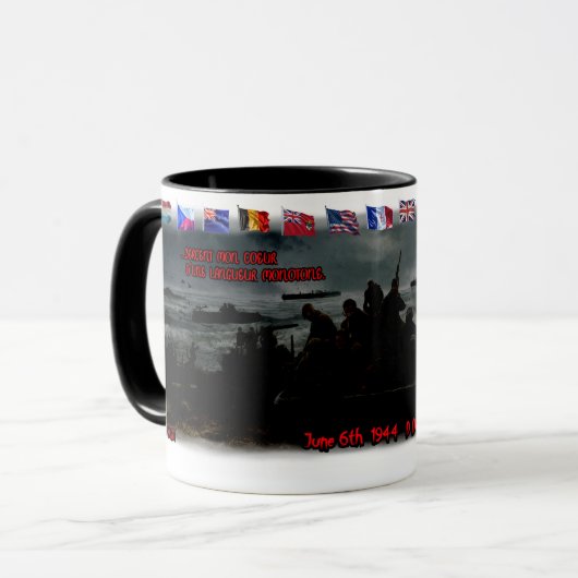 Paul Verlaine's Poem on a White Ceramic Coffee マグカップ (正面左)