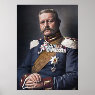 Paul von Hindenburg 1914着色済 ポスター