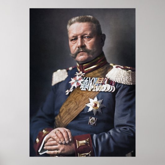 Paul von Hindenburg 1914着色済 ポスター (正面)