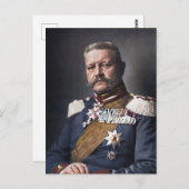 Paul von Hindenburg 1914着色済 ポストカード (正面/裏面)
