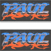 Paul Vorname Name Graffiti Aufkleber Sticker シール (正面)