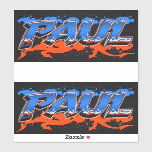 Paul Vorname Name Graffiti Aufkleber Sticker シール (シート)