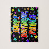 「PAULA」名、おもしろい「ハッピーバースデー」 ジグソーパズル (縦)