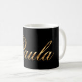 Paula gold Design Lettering Tasse Kaffeetasse コーヒーマグカップ (正面右)
