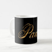 Paula gold Design Lettering Tasse Kaffeetasse コーヒーマグカップ (正面左)