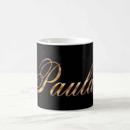 Paula gold Design Lettering Tasse Kaffeetasse コーヒーマグカップ (中央)