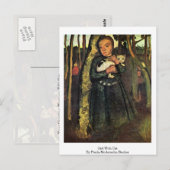 Paula Modersohn-Beckerの猫と少女 ポストカード (正面/裏面)