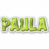 Paula Name Kiwi Design Aufkleber Sticker シール (正面)