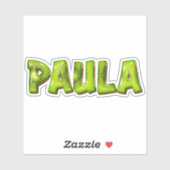 Paula Name Kiwi Design Aufkleber Sticker シール (シート)