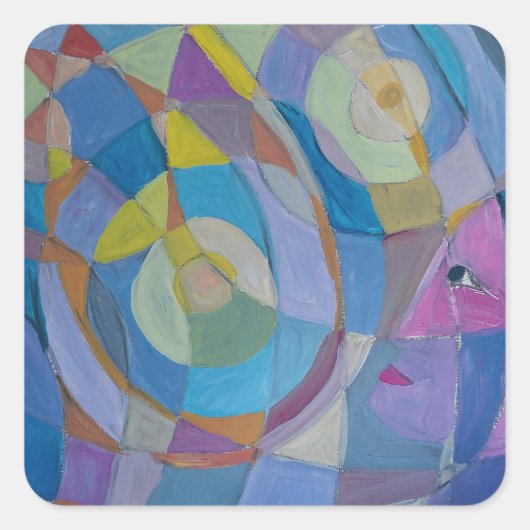 PAULA REILLYによって設定されたアートステッカー。全部集めろ。 スクエアシール (正面)