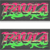 Paula Vorname Name Graffiti Aufkleber Sticker シール (正面)