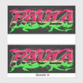 Paula Vorname Name Graffiti Aufkleber Sticker シール (シート)