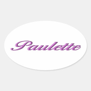Pauletteのステッカーの名前 楕円形シール