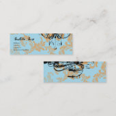 Pauletteパリの水のダマスク織のシャンデリア スキニー名刺 (正面/裏面)