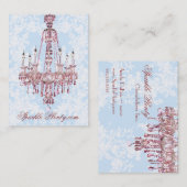 PauletteParisのピンクのシャンデリアのぽっちゃりした名刺 名刺 (正面/裏面)