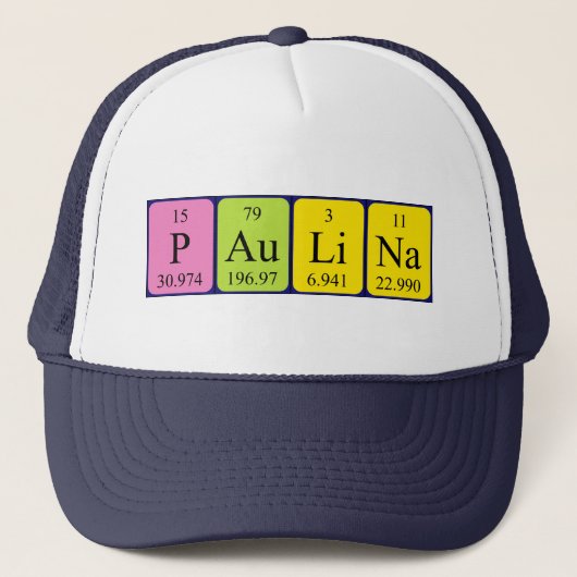 Paulina周期表名hat キャップ (正面)